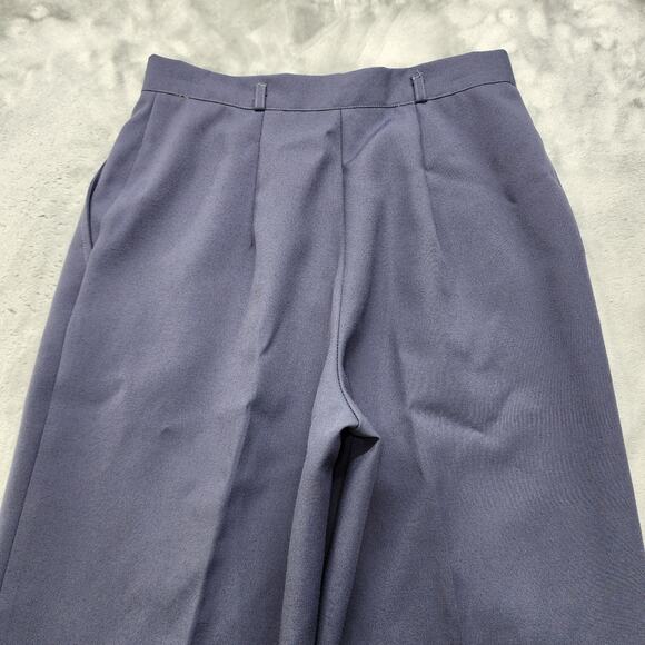 Vintage 80s Smart Parts Pants Womens 13 Blue High Rise Pleated Straight Tapered - Picture 4 of 12